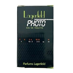 Vintage 1980s Karl Lagerfeld Photo Eau de Toilette Men Mini Vial Italy Box Tear